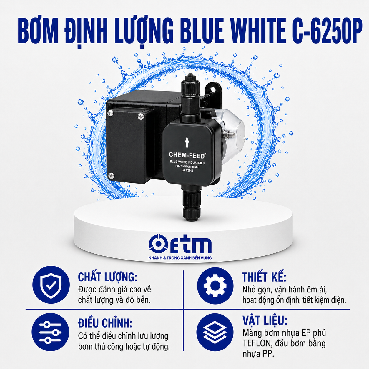 BƠM ĐỊNH LƯỢNG BLUE WHITE C-6250P